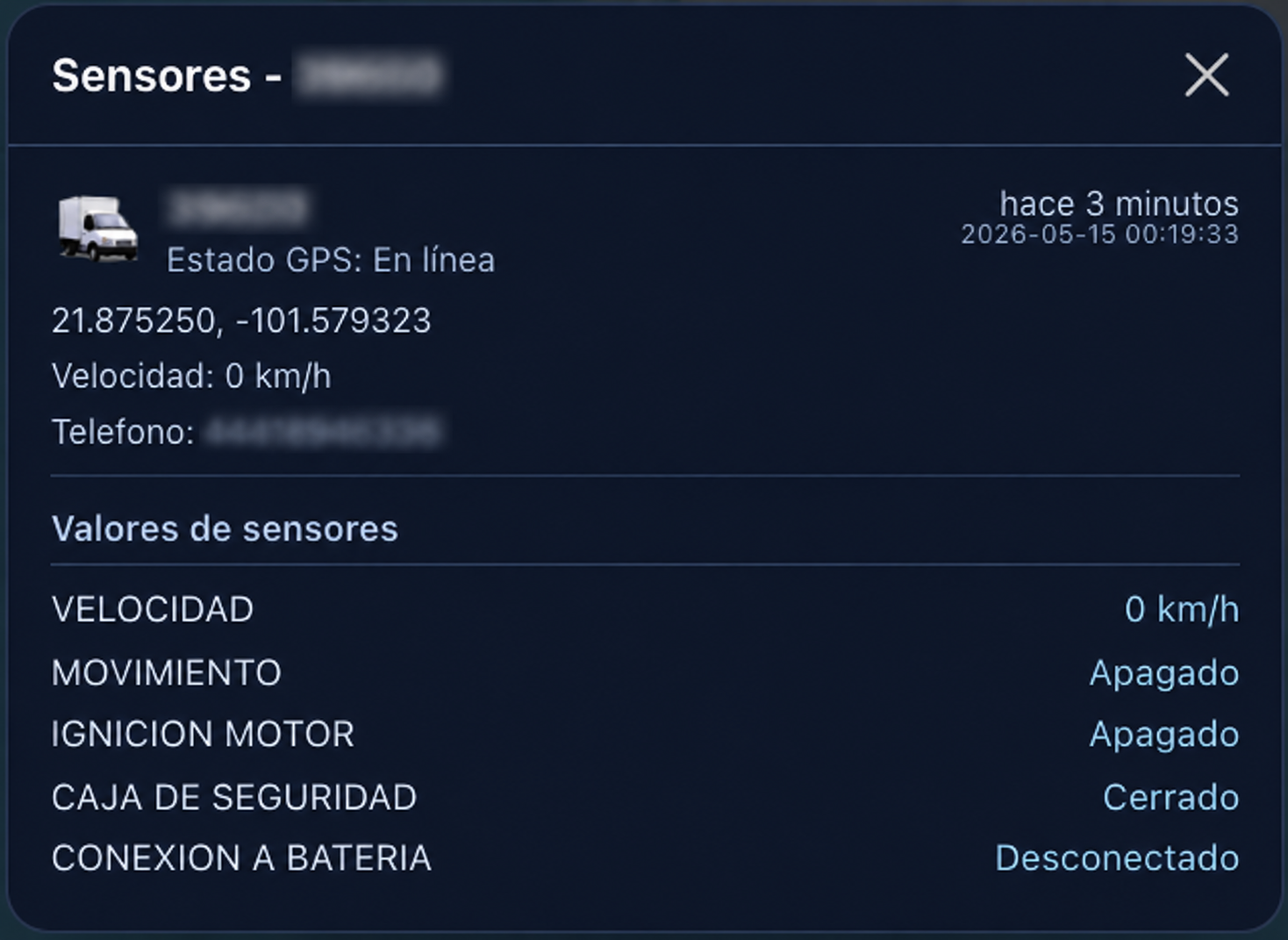 Vista secundaria del sistema DETFU